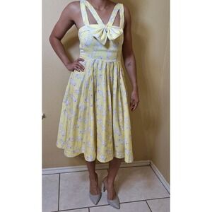 Rare Lane Bryant Retro Rockabilly Swing Dress Poodle Print Whimsical Small Artsy